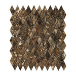 Emperador Dark Marble Polished 1" Diamond Mosaic Tile-Marble Mosaic-American Tile Depot