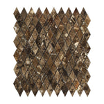 Emperador Dark Marble Polished 1" Diamond Mosaic Tile-Marble Mosaic-American Tile Depot