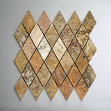 Scabos Travertine 2 X 4 Tumbled Diamond Mosaic Tile