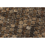 Emperador Dark Marble Polished Penny Round Mosaic Tile