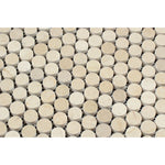 Crema Marfil Marble Honed Penny Round Mosaic Tile