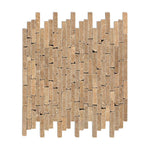 Noce Travertine Tumbled Random Strip Mosaic Tile-Travertine Mosaic-American Tile Depot