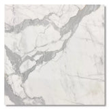 18 X 18 Italian Statuary White Marble Honed Tile