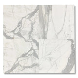 18 X 18 Italian Statuary White Marble Polished Tile