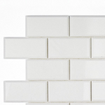 2 X 4 Thassos White Marble Polished & Beveled Brick Mosaic Tile-Marble Mosaic-American Tile Depot