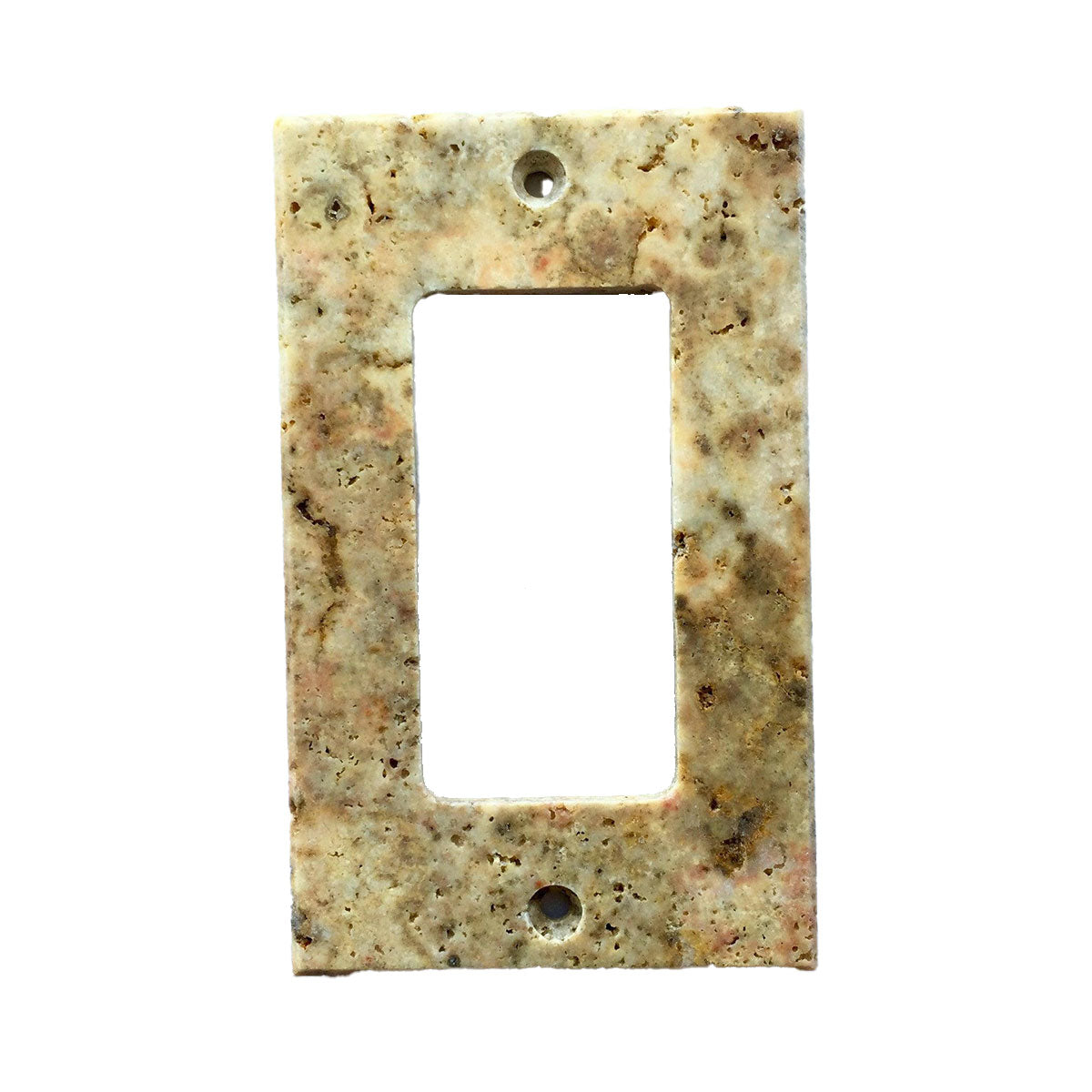 Scabos Travertine Single Rocker Switch Wall Plate / Switch Plate / Cover - Honed-American Tile Depot