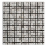 5/8 X 5/8 Tundra Gray (Atlantic Gray) Marble Polished Mosaic Tile-Marble Mosaic-American Tile Depot