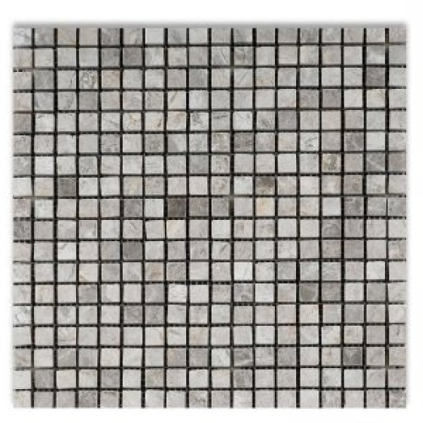 5/8 X 5/8 Tundra Gray (Atlantic Gray) Marble Honed Mosaic Tile-Marble Mosaic-American Tile Depot