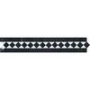 Thassos White Marble Honed BIAS Border Listello w / Black Dots