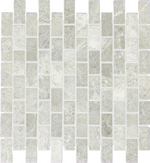 1 X 2 Tundra Gray (Atlantic Gray) Marble Honed Brick Mosaic Tile-Marble Mosaic-American Tile Depot