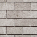 2 X 4 Tundra Gray (Atlantic Gray) Marble Polished Brick Mosaic Tile