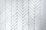 Thassos White Marble Polished 1.5" x 6" Chevron Mosaic Tile