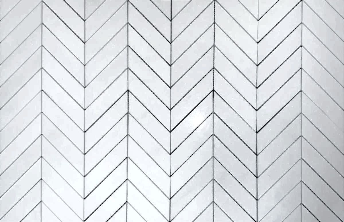 Thassos White Marble Polished 1.5" x 6" Chevron Mosaic Tile