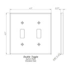 Walnut Travertine Double Toggle Switch Wall Plate / Switch Plate / Cover - Honed-American Tile Depot