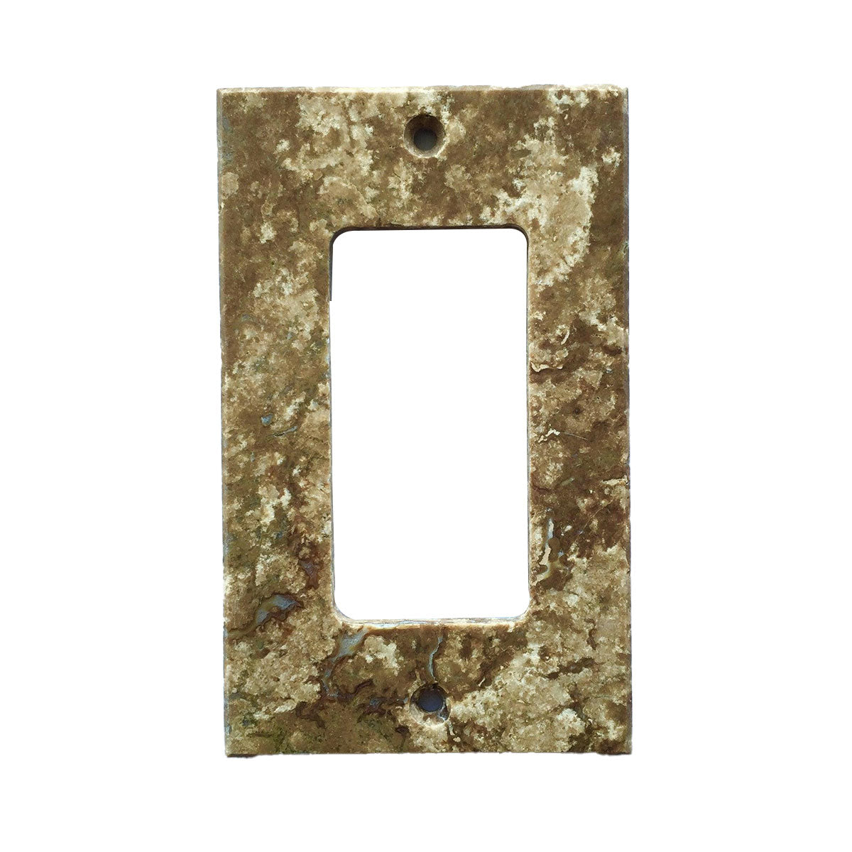 Walnut Travertine Single Rocker Switch Wall Plate / Switch Plate / Cover - Honed-American Tile Depot