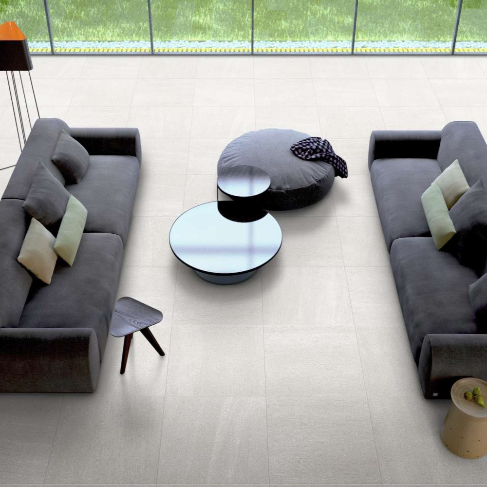 24 X 48 Basalt White Chiseled Grip & Matte Porcelain Tile