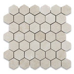 Crema Marfil Marble Polished 2" Hexagon Mosaic Tile