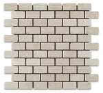 1 X 2 Crema Marfil Marble Tumbled Brick Mosaic Tile