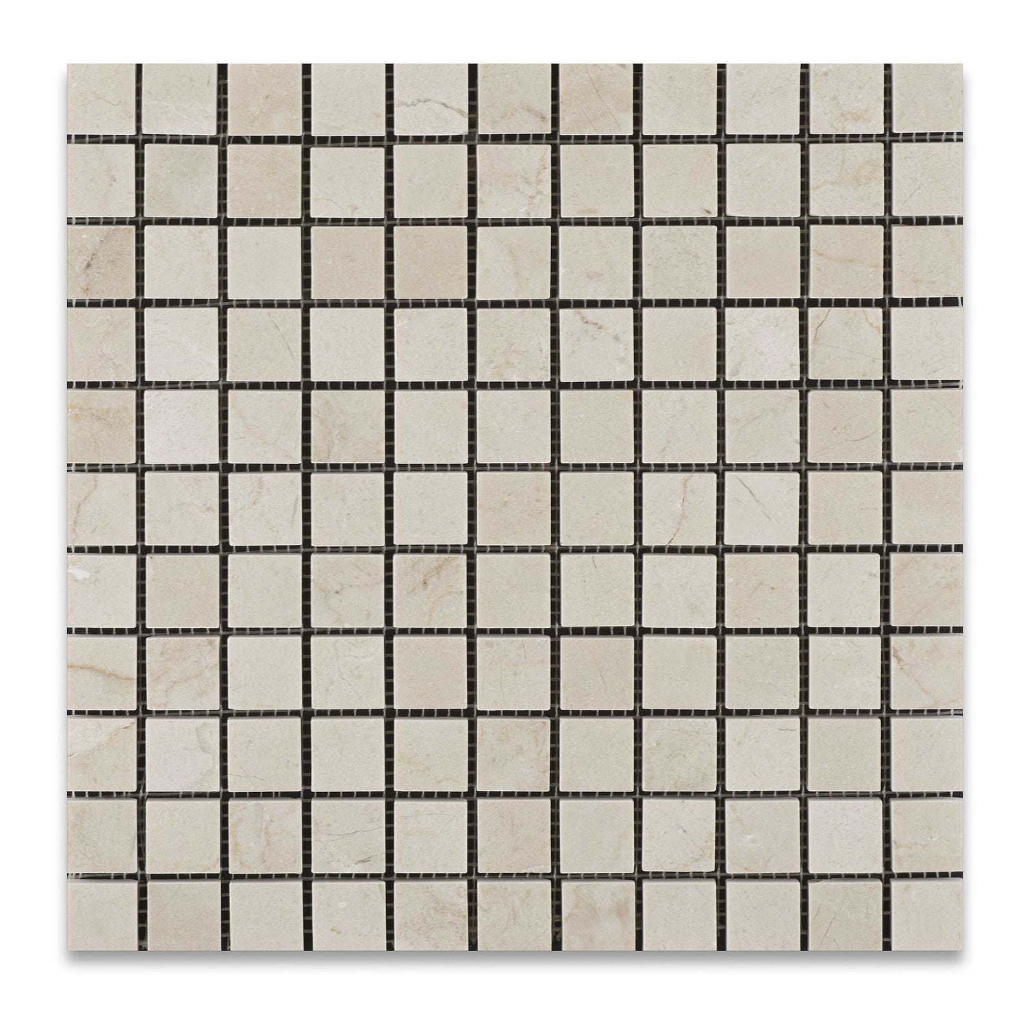 1 X 1 Crema Marfil Marble Honed Mosaic Tile