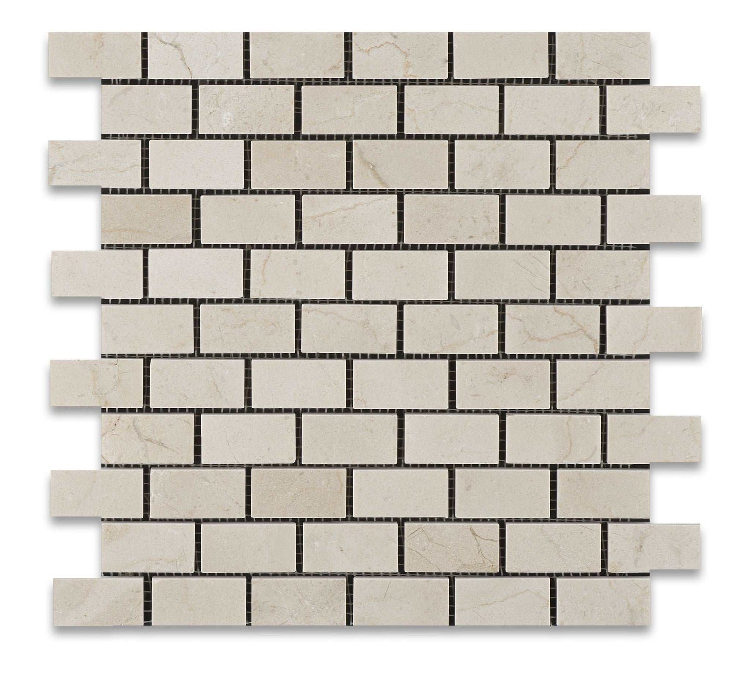 1 X 2 Crema Marfil Marble Honed Brick Mosaic Tile