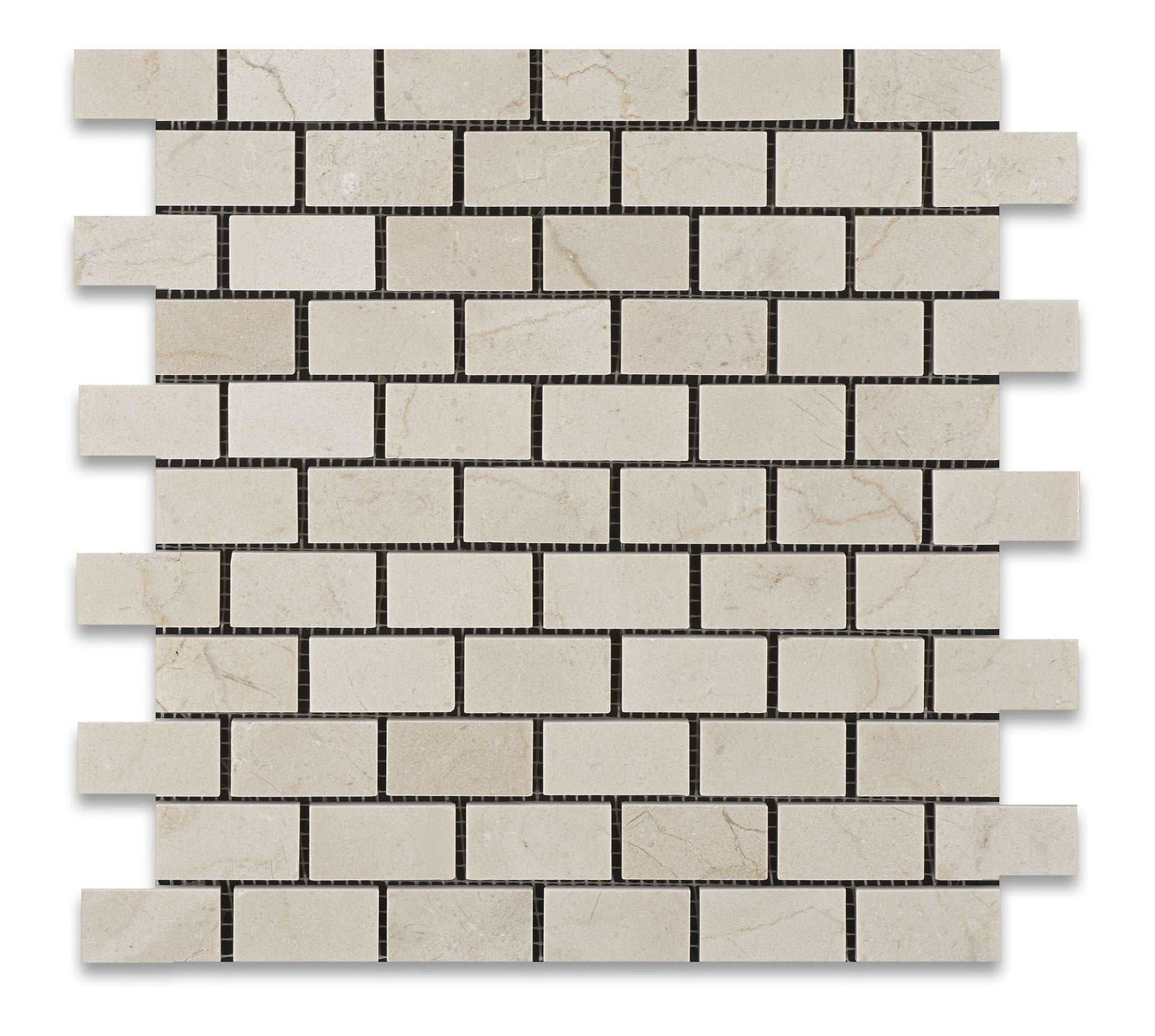 1 X 2 Crema Marfil Marble Polished Brick Mosaic Tile