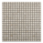 5/8 X 5/8 Crema Marfil Marble Honed Mosaic Tile