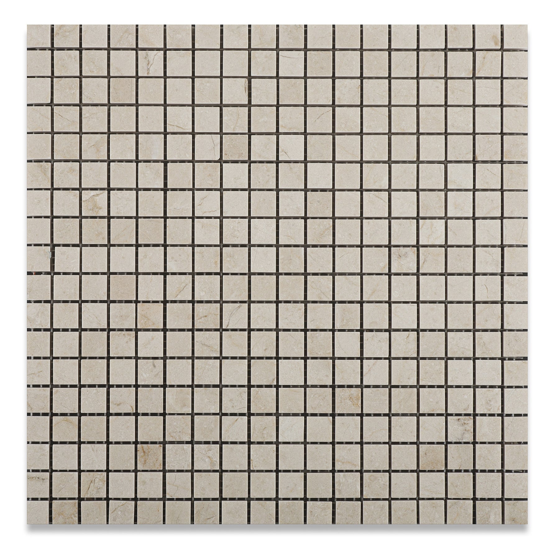 5/8 X 5/8 Crema Marfil Marble Honed Mosaic Tile