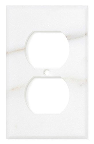 Italian Calacatta Gold Marble Single Duplex Switch Wall Plate / Switch Plate / Cover - Polished