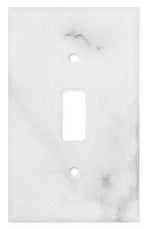 Italian Calacatta Gold Marble Single Toggle Switch Wall Plate / Switch Plate / Cover - Honed