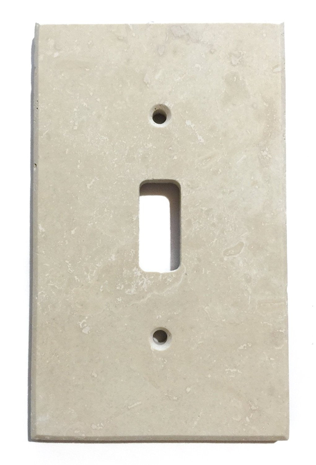 Ivory Travertine Single Toggle Switch Wall Plate / Switch Plate / Cover - Honed