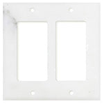 Italian Calacatta Gold Marble Double Rocker Switch Wall Plate / Switch Plate / Cover - Honed