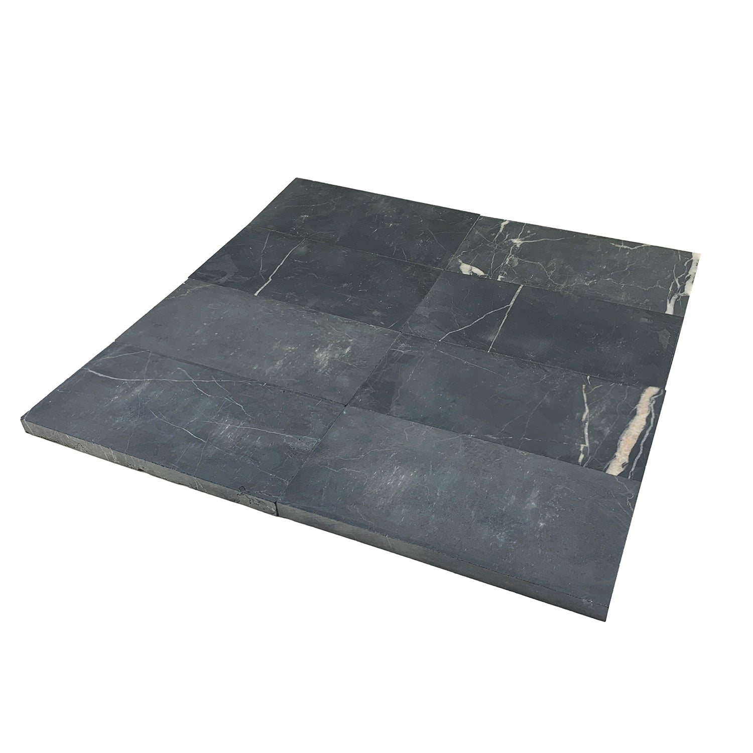 3 X 6 Black Marquina Marble Honed Subway Brick Field Tile