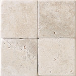 6 X 6 Crema Marfil Marble Tumbled Field Tile