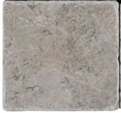 4 X 4 Tundra Gray (Atlantic Gray) Marble Tumbled Filed Tile