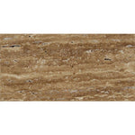 3 X 6 Noce Exotic Travertine (Vein-Cut) Polished & Unfilled Brick Mosaic Tile