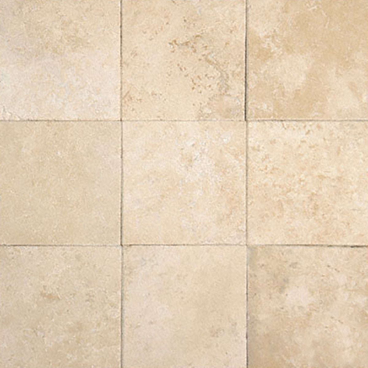 4 X 4 Ivory Travertine Filled & Honed Field Tile