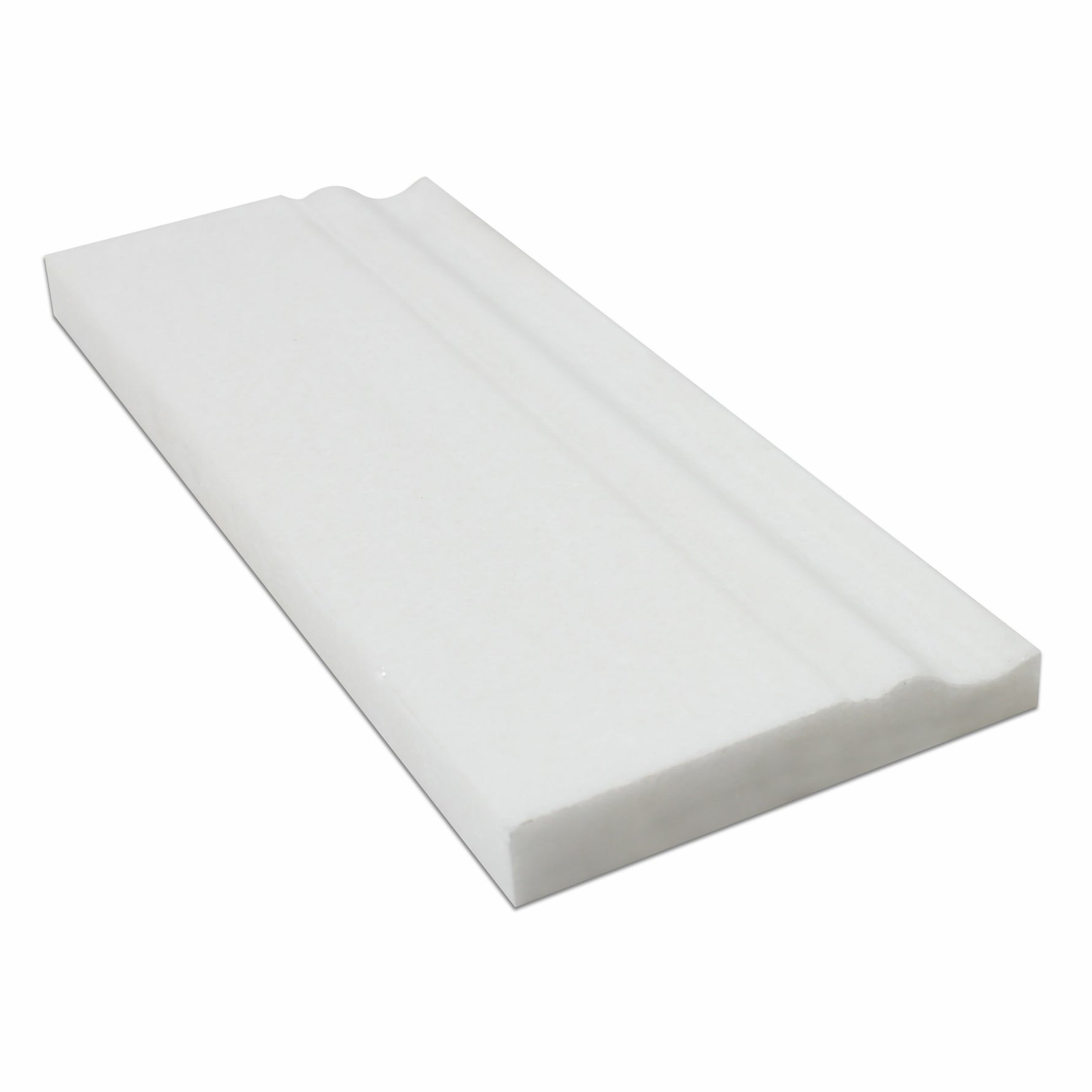 Thassos White Marble Honed Baseboard Trim Molding