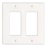 Thassos White Marble Double Rocker Switch Wall Plate / Switch Plate / Cover - Honed