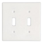 Thassos White Marble Double Toggle Switch Wall Plate / Switch Plate / Cover - Honed