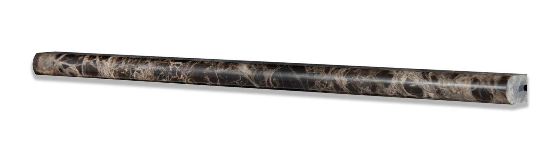 Emperador Dark Marble Polished 1/2 X 12 Pencil Liner