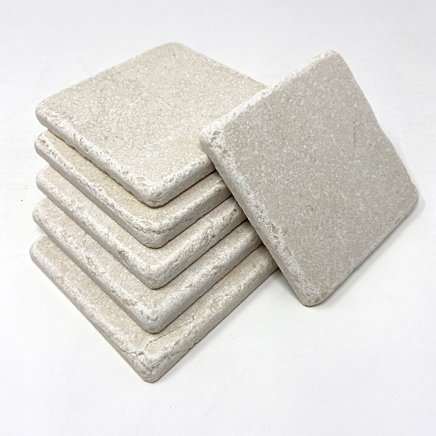 Crema Marfil Marble Handmade Coasters