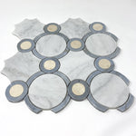 Waterjet Round Marble Polished Mosaic Tile