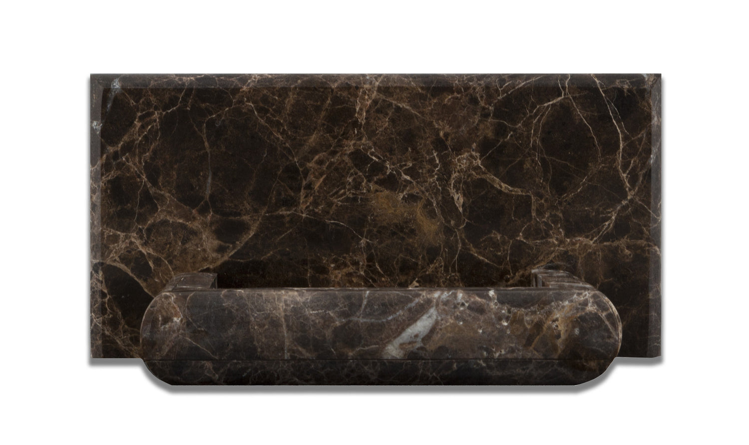 Emperador Dark Marble Hand-Made Custom Soap Holder - Soap Dish - Polished