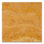 12 X 12 Gold / Yellow Travertine Tumbled Field Tile