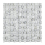 Carrara White Marble Polished 3D Small Bread Mosaic Tile