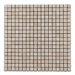 5/8 X 5/8 Crema Marfil Marble Tumbled Mosaic Tile