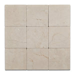 4 X 4 Crema Marfil Marble Tumbled Field Tile