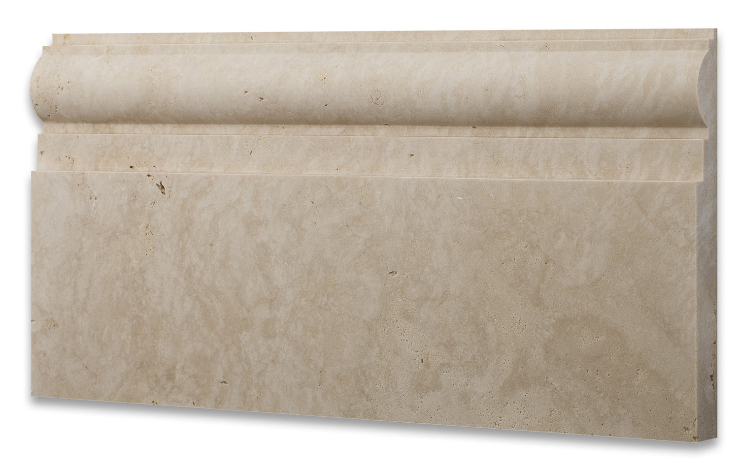 Ivory Travertine Honed 6 X 12 Baseboard Trim Molding