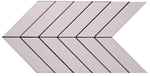 Thassos White Marble Polished 1.5" x 6" Chevron Mosaic Tile