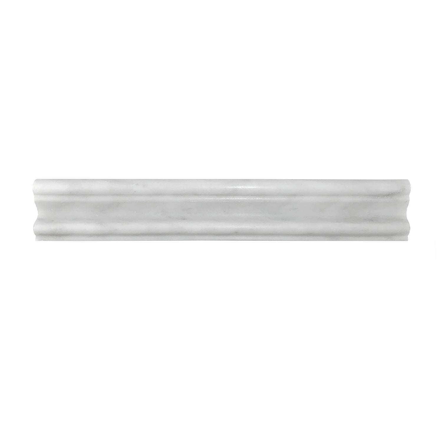 Oriental White / Asian Statuary Marble Polished F-8 Chair Rail Molding Trim